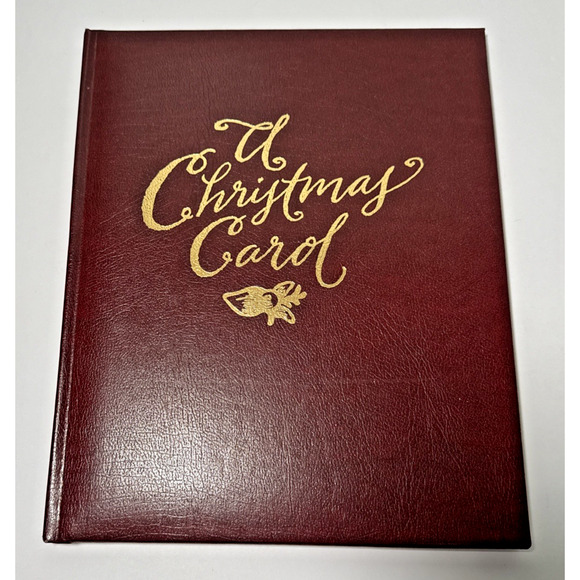 1995 A CHRISTMAS CAROL Hallmark Charles Dickens Leather Bound Book VTG Scrooge - Picture 1 of 5